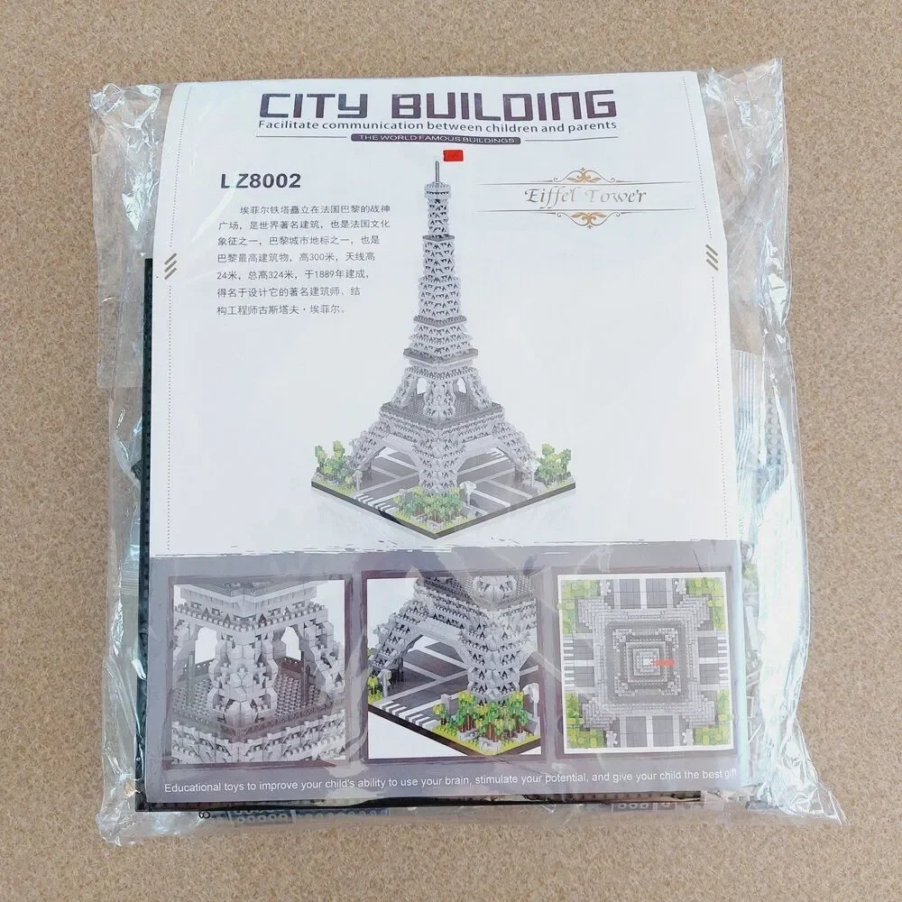 Paris France Eiffel Tower 3D Micro Building Block Brick Toy Set 3585 pcs Model